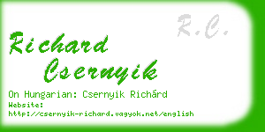 richard csernyik business card