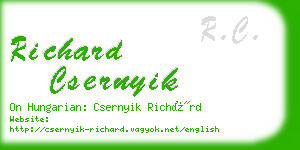 richard csernyik business card